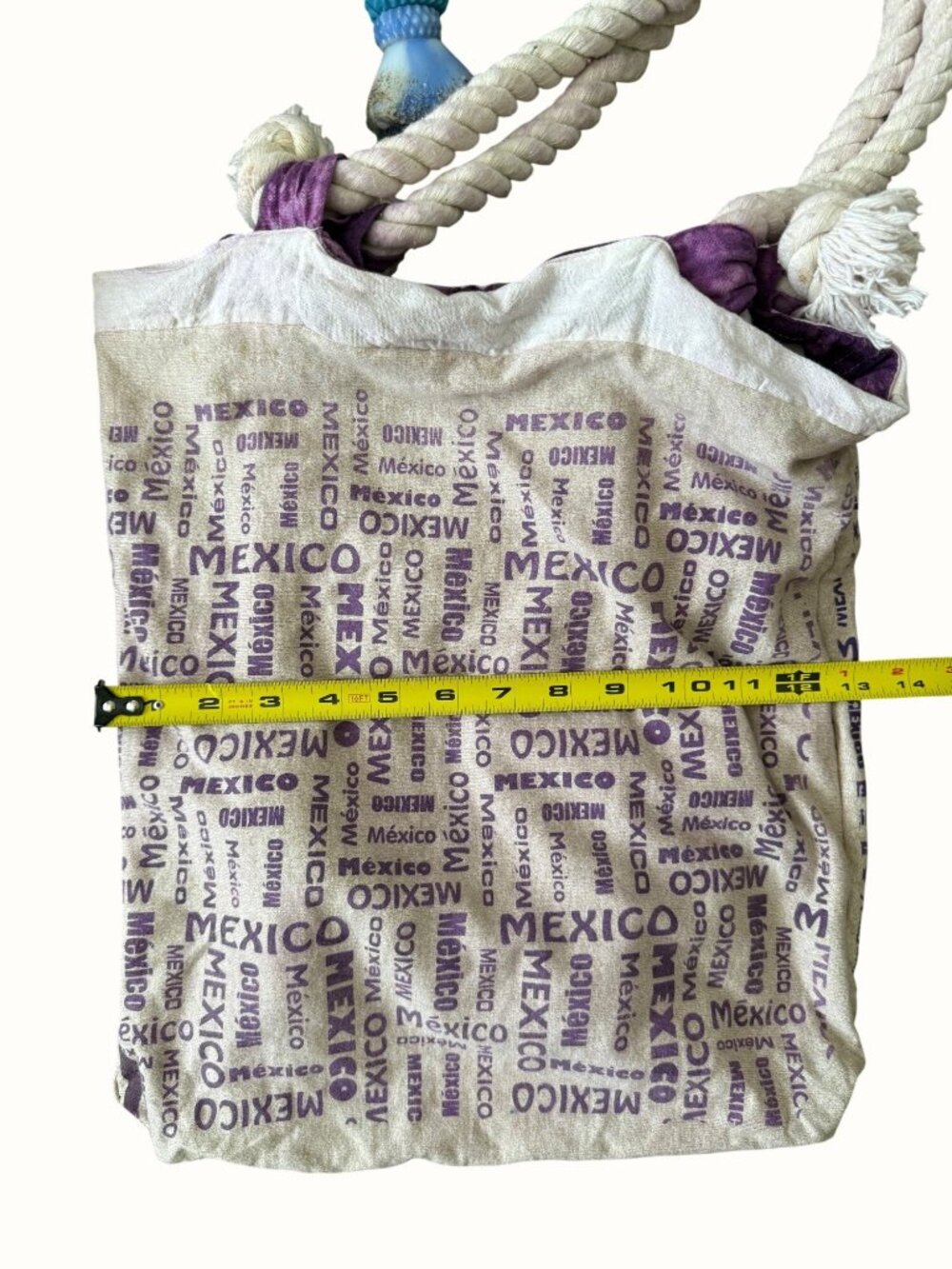 Cozumel Purple Tie-Dye Reversible Bag Beach Tote Resort Wear Cruise Bag Cute - Picture 6 of 8